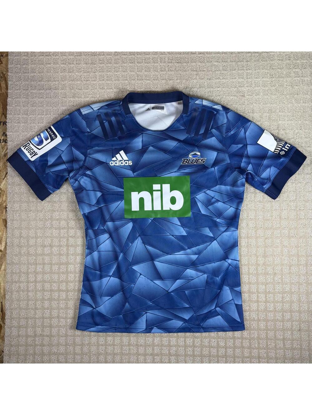 Adidas Auckland Blues Rugby Jersey XL 2019 Home Shirt